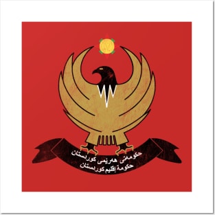 Kurdistan / Faded Vintage-Style Crest Design Posters and Art